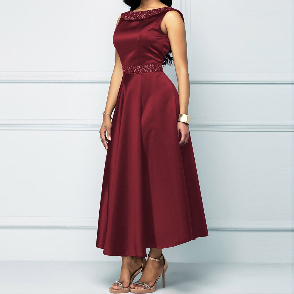 Vintage Elegant Sleeveless Dress - foxberryparkproducts