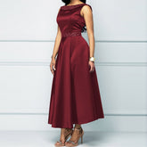 Vintage Elegant Sleeveless Dress - foxberryparkproducts