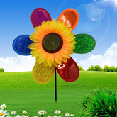 Colorful Sequins Sunflower Windmill Wind Spinner - foxberryparkproducts