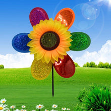 Load image into Gallery viewer, Colorful Sequins Sunflower Windmill Wind Spinner - foxberryparkproducts
