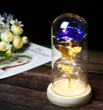 Beauty And The Beast Rose In LED Glass - foxberryparkproducts