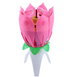 LED Candles Beautiful Musical Lotus Flower Happy Birthday - foxberryparkproducts