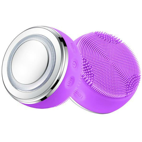 2in1 LED Light Silicone Heating Face Cleanser Massage - foxberryparkproducts