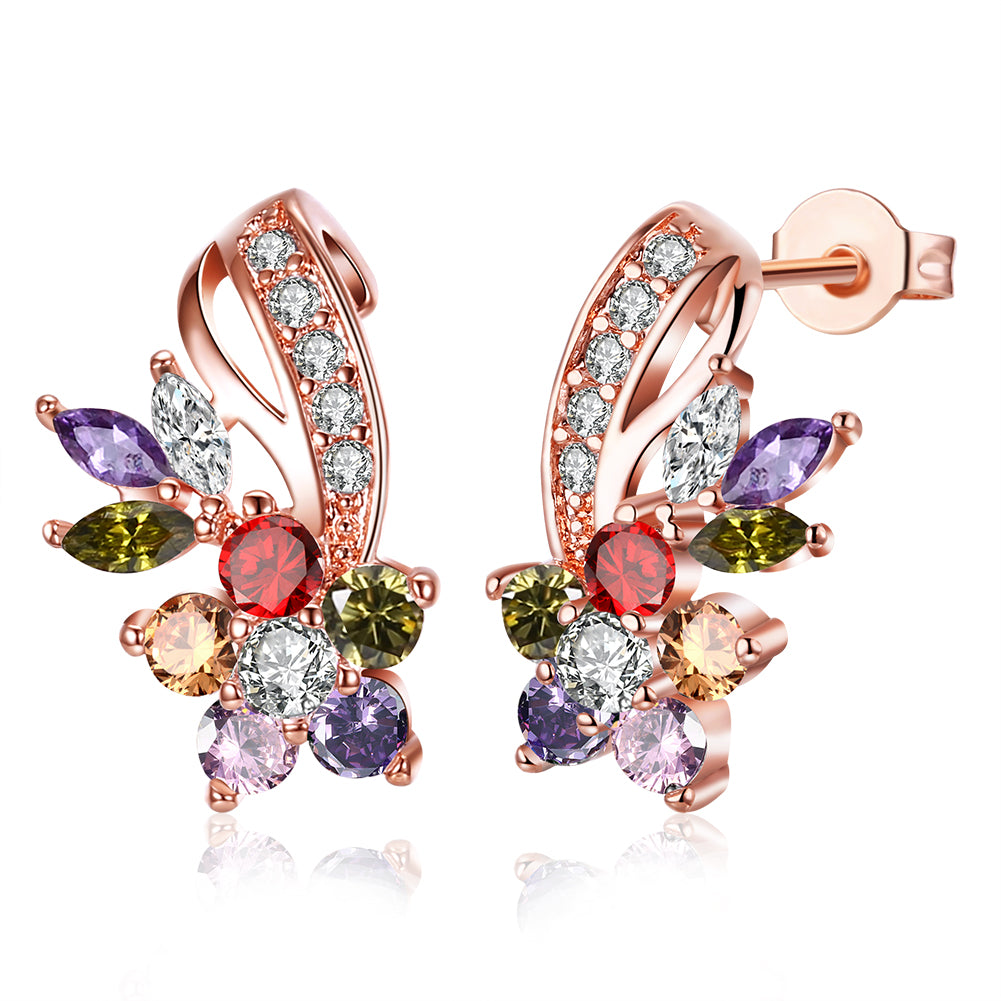 Flower Mona Lisa Set in 18K Rose Gold Filled - foxberryparkproducts