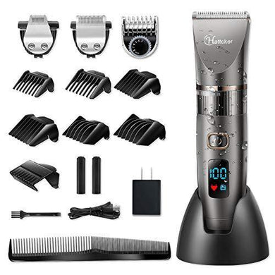Hatteker Mens Beard Trimmer Cordless Hair Trimmer Hair Clipper Detail Trimmer 3 In 1 for Men Hair Cutting Kit Men's Grooming Kit Waterproof - foxberryparkproducts