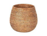 KOUBOO La Jolla Coco Rattan Bowl, Honey-Brown, Large Planter - foxberryparkproducts