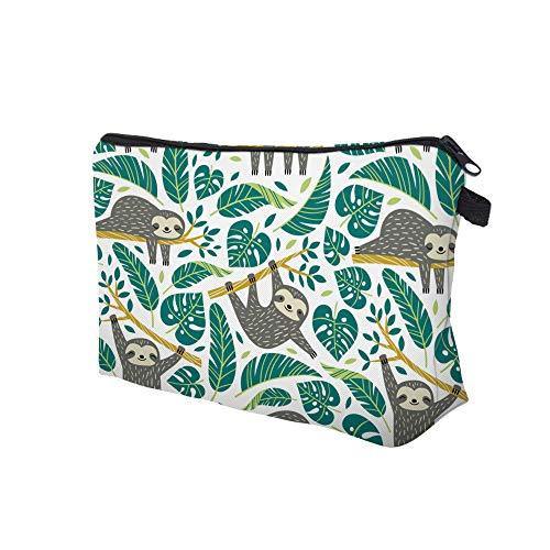 Cosmetic Bag for Women,Loomiloo Adorable Roomy Makeup Bags Travel Waterproof Toiletry Bag Accessories Organizer Sloth (Sloth 51476) - foxberryparkproducts