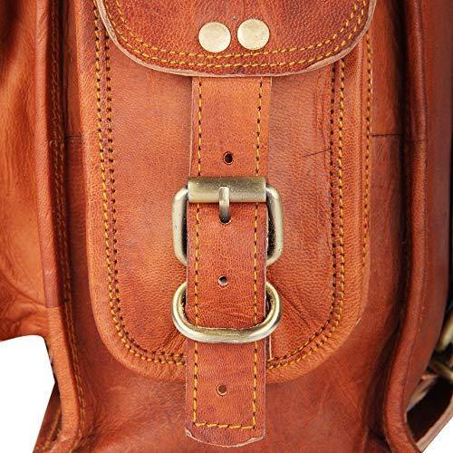 Leather Messenger Bag Briefcase Satchel - 2-in-1 Rucksack and Courier Bag, Fits 15-inch MacBook Crossbody or On Your Back - Handmade 15” Laptop, iPad - Rich Patina Improves with Age - Men or Women - foxberryparkproducts