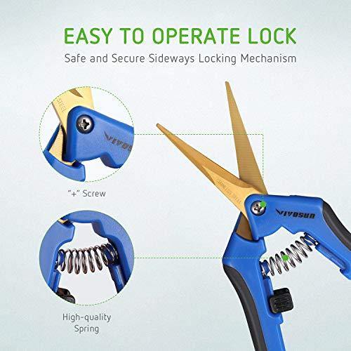 VIVOSUN 2-Pack Gardening Pruning Shear with Titanium Coated Curved Precision Blades - foxberryparkproducts