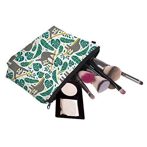 Cosmetic Bag for Women,Loomiloo Adorable Roomy Makeup Bags Travel Waterproof Toiletry Bag Accessories Organizer Sloth (Sloth 51476) - foxberryparkproducts
