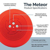 MyoStorm Heating Vibrating Massage Ball Roller for Deep Tissue Muscle Recovery Therapy and Pain Relief w/Heat + Vibration- New 2.0 Model - foxberryparkproducts