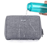 Large Makeup Bag Zipper Pouch Travel Cosmetic Organizer for Women and Girls (Large, Grey) - foxberryparkproducts