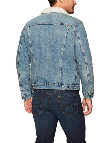 Levi's Men's Type III Sherpa Jacket, Mustard Blue Denim, L - foxberryparkproducts