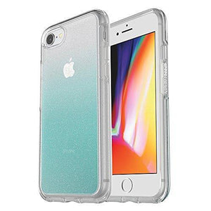OtterBox SYMMETRY CLEAR SERIES Case for iPhone SE (2nd gen - 2020) and iPhone 8/7 (NOT PLUS) - Retail Packaging - ALOHA OMBRE (SILVER FLAKE/CLEAR/ALOHA OMBRE) - foxberryparkproducts