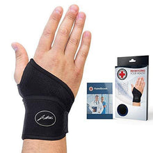 Load image into Gallery viewer, Doctor Developed Premium Copper Lined Wrist Support / Wrist Strap / Wrist Brace / Hand Support [Single] &amp; DOCTOR WRITTEN HANDBOOK— SUITABLE FOR BOTH RIGHT AND LEFT HANDS - foxberryparkproducts
