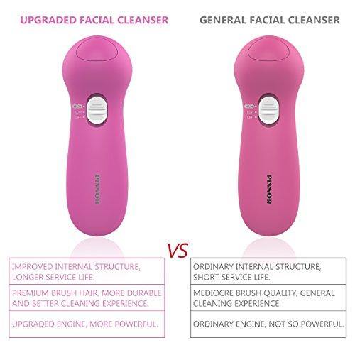 PIXNOR Facial Cleansing Brush [Newest 2020], Waterproof Face Spin Brush with 7 Brush Heads for Deep Cleansing, Gentle Exfoliating, Removing Blackhead, Massaging - foxberryparkproducts