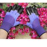 Garden Genie Gloves, Waterproof Garden Gloves with Claw For Digging Planting, Best Gardening Gifts for Women and Men. (Purple) - foxberryparkproducts