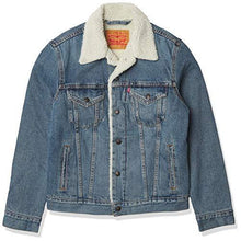 Load image into Gallery viewer, Levi&#39;s Men&#39;s Type III Sherpa Jacket, Mustard Blue Denim, L - foxberryparkproducts
