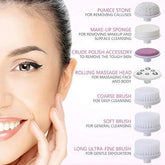 PIXNOR Facial Cleansing Brush [Newest 2020], Waterproof Face Spin Brush with 7 Brush Heads for Deep Cleansing, Gentle Exfoliating, Removing Blackhead, Massaging - foxberryparkproducts