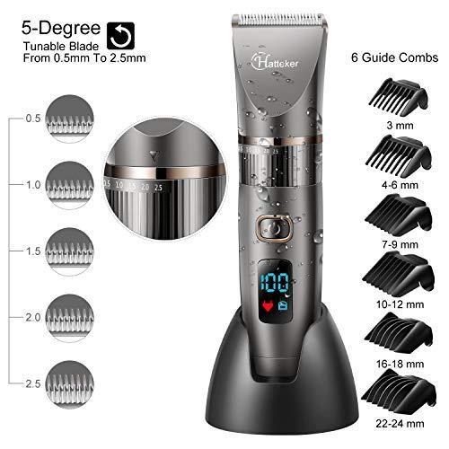 Hatteker Mens Beard Trimmer Cordless Hair Trimmer Hair Clipper Detail Trimmer 3 In 1 for Men Hair Cutting Kit Men&