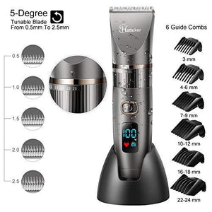 Hatteker Mens Beard Trimmer Cordless Hair Trimmer Hair Clipper Detail Trimmer 3 In 1 for Men Hair Cutting Kit Men's Grooming Kit Waterproof - foxberryparkproducts
