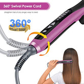Fast Heating Hair Straightener Brush - Anti Scald Ceramic Straightener Brush,Anti Scald Ceramic Straightener Brush with 6 Temp Settings 20 Minute Auto-Off Straightening Comb for Home,Travel a