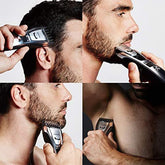 Panasonic Multigroom Beard Trimmer Kit For Face, Head, Body Hair Styling and Grooming, 39 Quick-Adjust Dial Trim Settings, Cordless/Cord, – ER-GB80-S, Silver - foxberryparkproducts