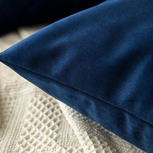 MIULEE Pack of 2, Velvet Soft Solid Decorative Square Throw Pillow Covers Set Cushion Case for Sofa Bedroom Car 18 x 18 Inch 45 x 45 cm - foxberryparkproducts