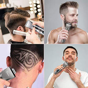 Hatteker Mens Beard Trimmer Cordless Hair Trimmer Hair Clipper Detail Trimmer 3 In 1 for Men Hair Cutting Kit Men's Grooming Kit Waterproof - foxberryparkproducts