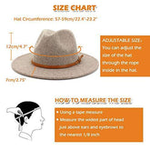 Lisianthus Women Belt Buckle Wool Wide Brim Fedora Hat Oatmeal - foxberryparkproducts
