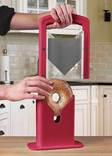 Load image into Gallery viewer, Hoan The Original Bagel Guillotine Universal Slicer, 9.25-Inch, Red - foxberryparkproducts
