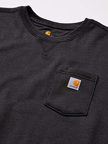 Carhartt Men's Crewneck Pocket Sweatshirt (Regular and Big & Tall Sizes), Carbon Heather, Large - foxberryparkproducts