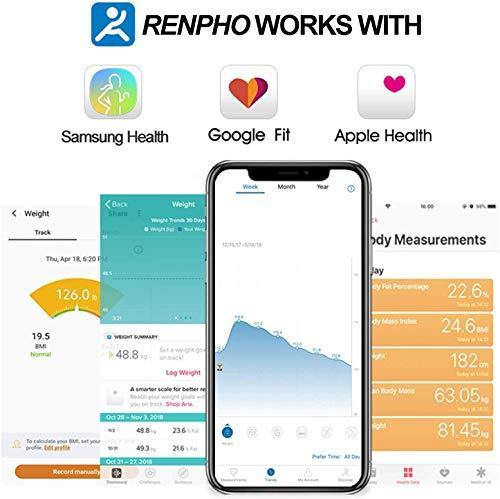 RENPHO Bluetooth Body Fat Scale Smart BMI Scale Digital Bathroom Wireless Weight Scale, Body Composition Analyzer with Smartphone App 396 lbs - foxberryparkproducts