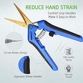 VIVOSUN 2-Pack Gardening Pruning Shear with Titanium Coated Curved Precision Blades - foxberryparkproducts