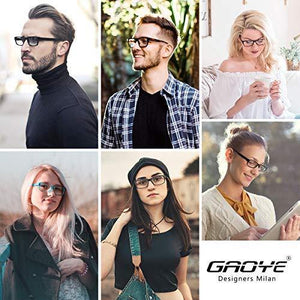 Gaoye 5-Pack Reading Glasses Blue Light Blocking,Spring Hinge Readers for Women Men Anti Glare Filter Lightweight Eyeglasses - foxberryparkproducts