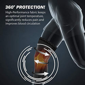 POWERLIX Knee Compression Sleeve - Best Knee Brace for Men & Women – Knee Support for Running, Basketball, Weightlifting, Gym, Workout, Sports – Please Check Sizing Chart - foxberryparkproducts