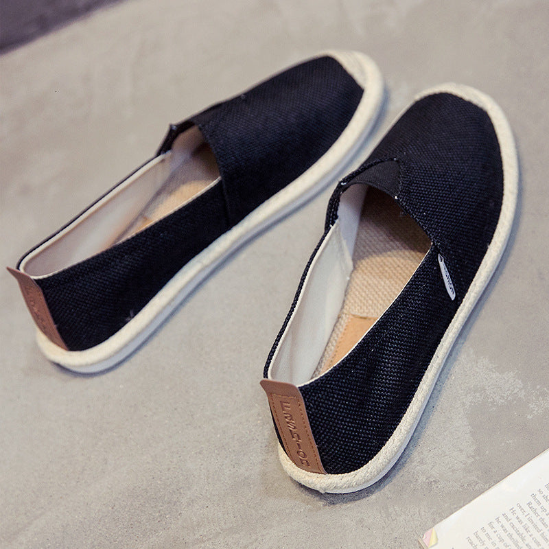 Breathable Linen Canvas Shoes For Men - foxberryparkproducts