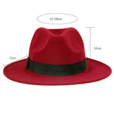 Vintage Unisex Wool Jazz Fedora Hat for Women and Men - foxberryparkproducts