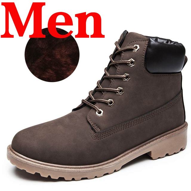 Winter Men Boots PU Outdoor Snow Ankle Boots - foxberryparkproducts