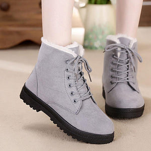Snow boots warm fur plush Insole women winter boots - foxberryparkproducts