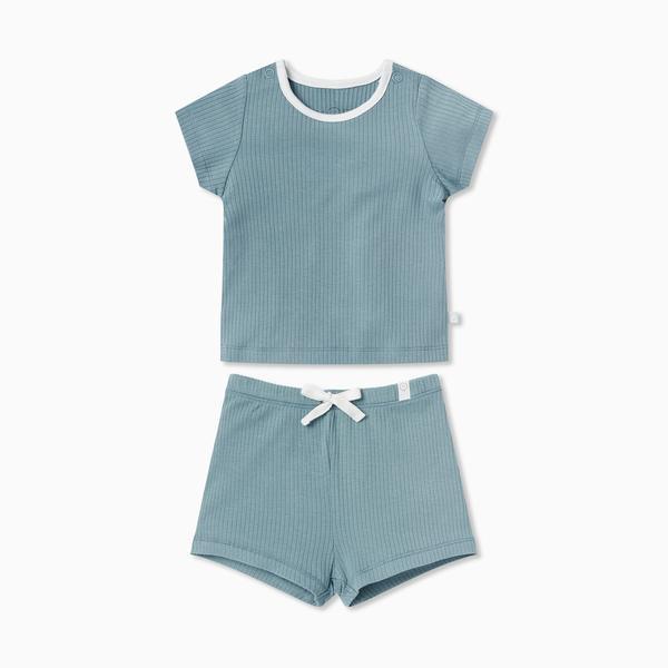 Summer Children's Ice Silk Cotton Short Sleeve Suit 2 Piece Sports Clothes - foxberryparkproducts
