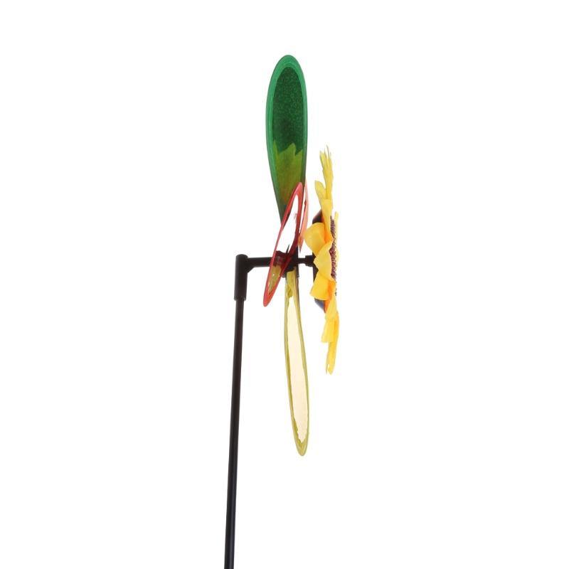 Colorful Sequins Sunflower Windmill Wind Spinner - foxberryparkproducts
