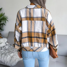 Load image into Gallery viewer, Women&#39;s Long Sleeve Plaid Coat Jacket
