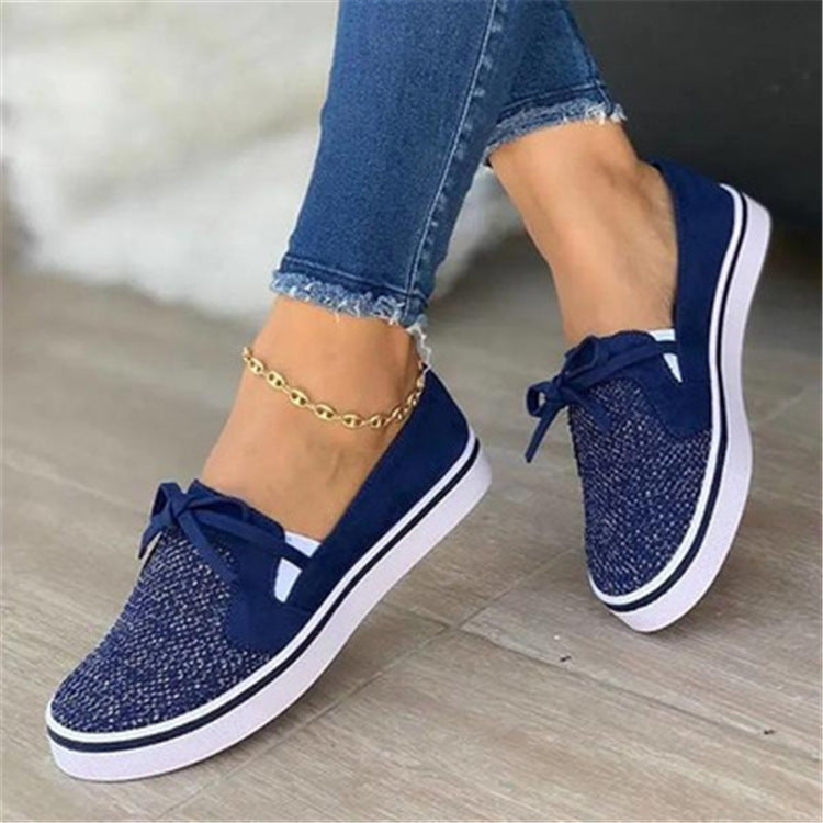 Lace-up Canvas Flat Shoes Women Sneakers - foxberryparkproducts