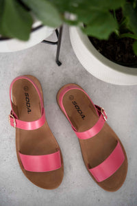 Pink Buckle Sandals - foxberryparkproducts
