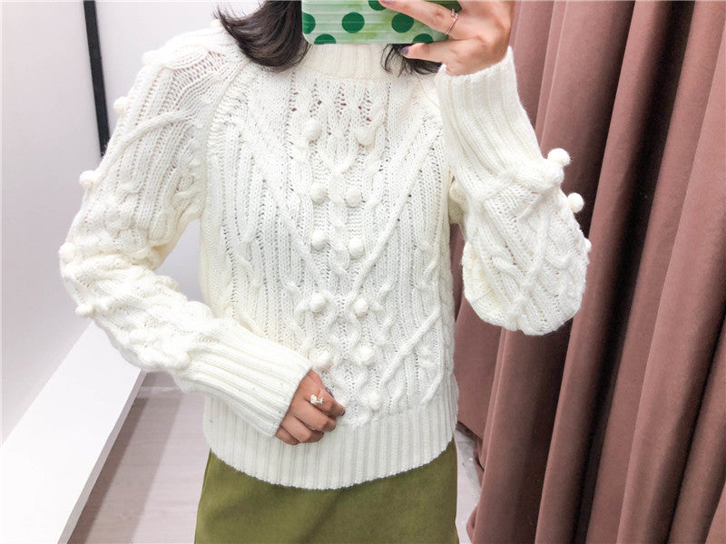 Classy Cable Crew Neck Sweater - foxberryparkproducts