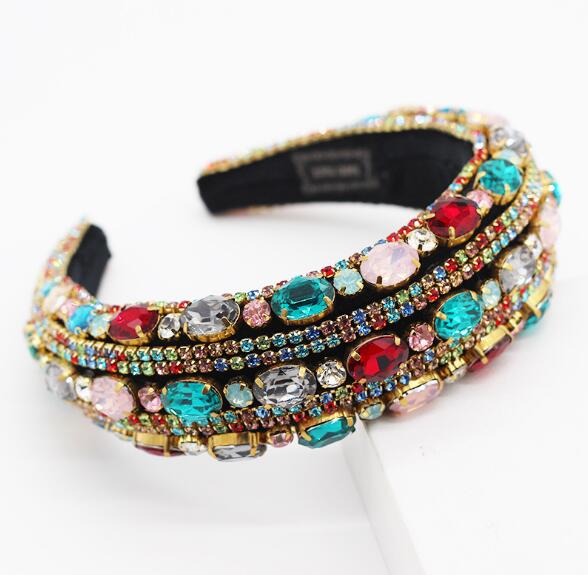 Baroque Full Crystal Hair Bands For Women - foxberryparkproducts