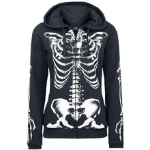 Load image into Gallery viewer, Gothic Hoodies Women Halloween Skull Theme Pullover Sweatshirts - foxberryparkproducts
