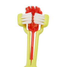 Load image into Gallery viewer, Three Sided Pet Toothbrush - foxberryparkproducts
