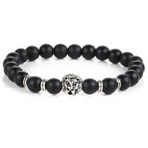 Bracelet  Black Lion Head 18K White Gold Plated       ID A114 - 1141 - foxberryparkproducts